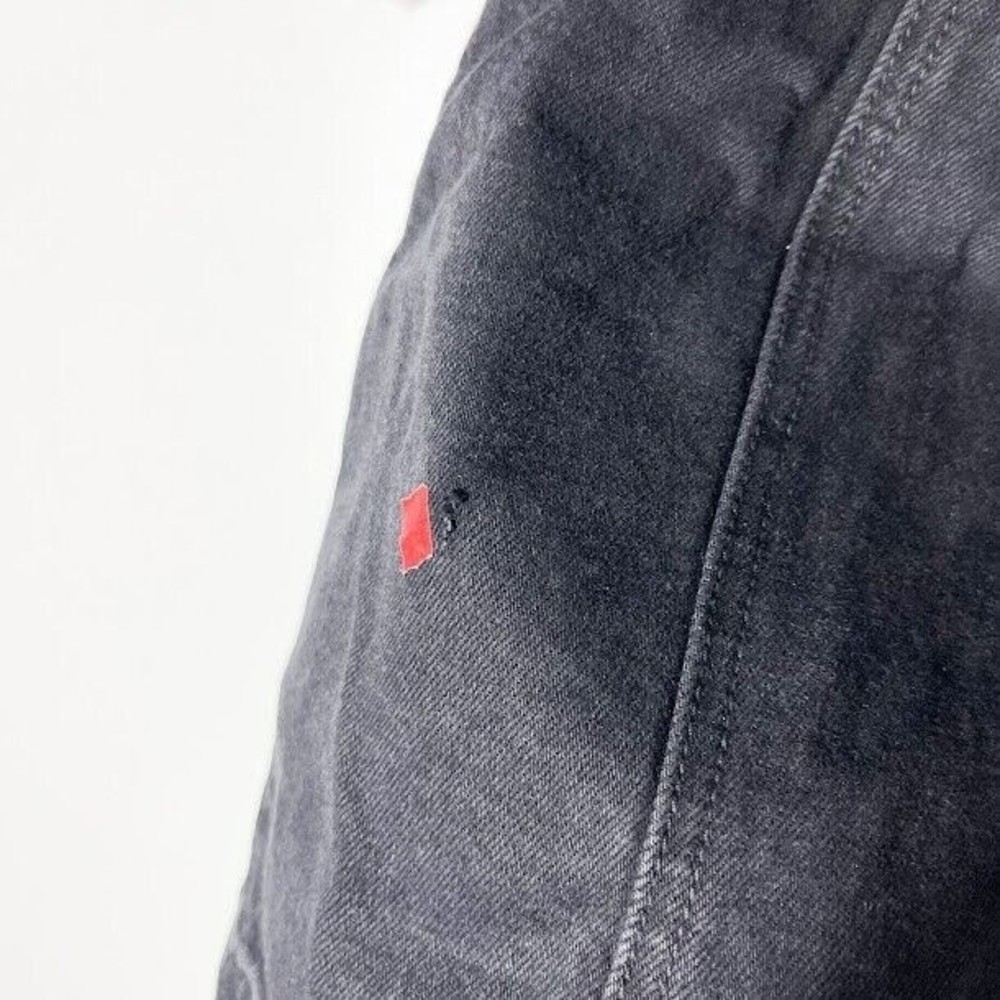 GRLFRND Womens Black Margo Denim Dress Button Distressed Stretch Dress Sz Small - Picture 7 of 11